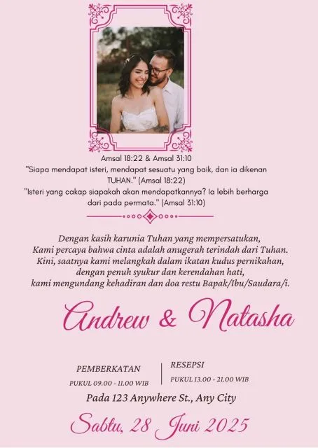 10 Ayat Alkitab untuk Undangan Pernikahan Kristen yang Anti Mainstream dan Penuh Makna 21