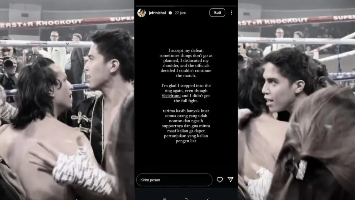 Duel El Rumi vs Jefri Nichol Hanya 38 Detik, Ini Aturan TKO Tinju yang Perlu Kamu Tahu! 11 Sportivitas antara El dan Jefri