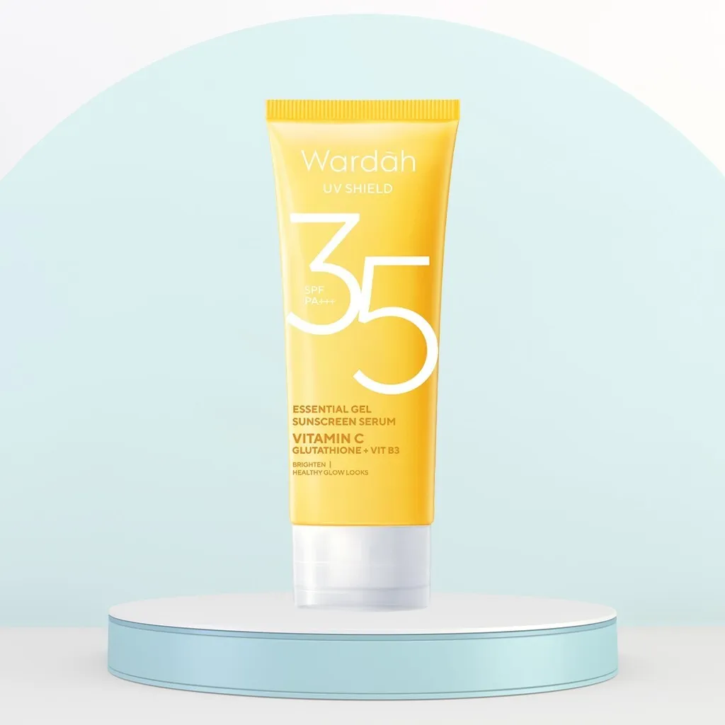 5 Rekomendasi Sunscreen Untuk Kulit Berminyak, Bukan Cuma Melindungi Dari UV Tapi Juga Menutrisi Kulit! 7 wardah uv shield essential gel sunscreen serum spf 35 pa+++