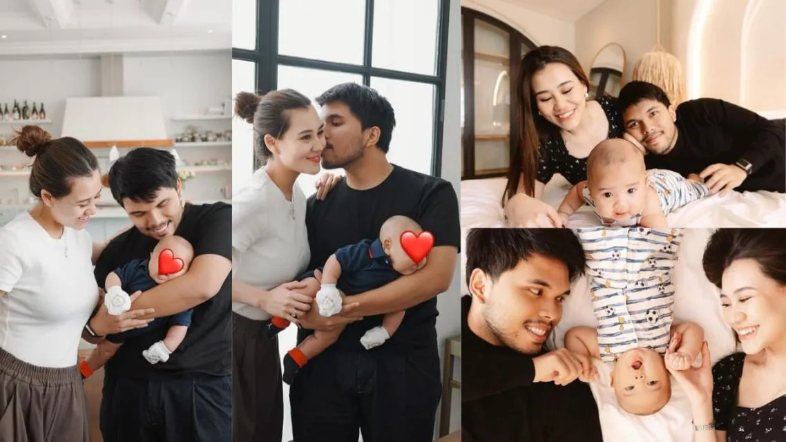 6 Artis Konsisten Sembunyikan Wajah Anak, Bukti Teguh Jaga Privasi 9 Artis Konsisten Sembunyikan Wajah Anak- Thariq Aalia mempublish anaknya Arash