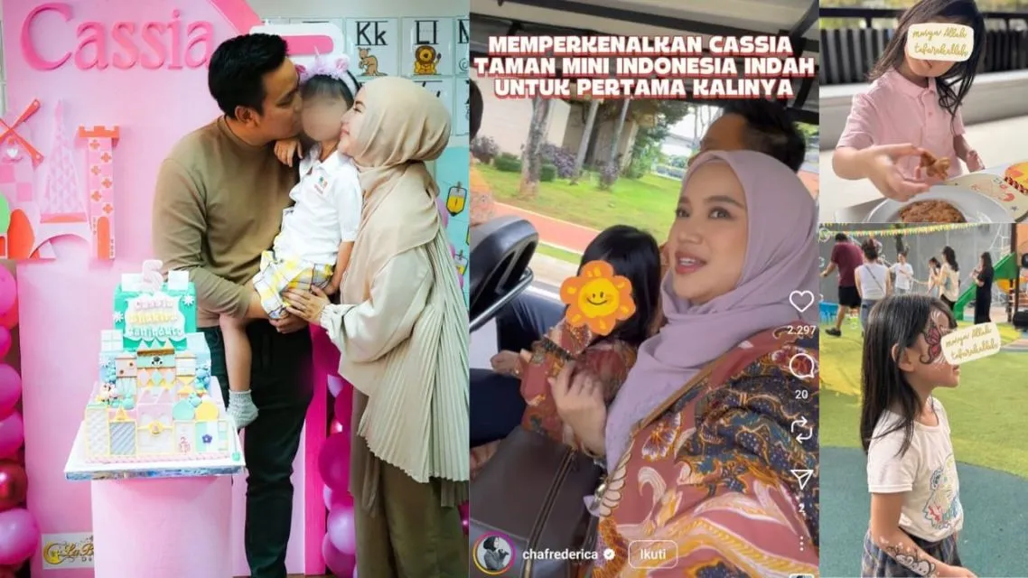 6 Artis Konsisten Sembunyikan Wajah Anak, Bukti Teguh Jaga Privasi 11 Artis Konsisten Sembunyikan Wajah Anak-Chacha Frederica