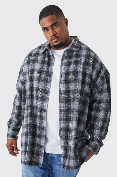 10 Outfit Pria Gemuk Ini Bisa Buat Kamu Tampil Lebih Keren 20 kombinasi kemeja flannel dan kaos