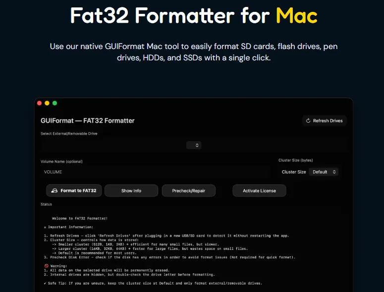 GUIFormat: Cara Praktis Format FAT32 untuk SD Card dan Flash Drive di Windows & Mac 9