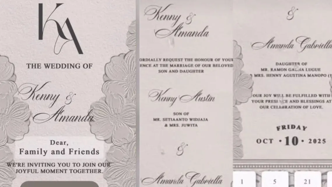 Resmi Menikah! Ini Kisah Cinta Amanda Manopo dan Kenny Austin: 7 Bukti Cinta Yasmin Tak Sekadar Acting 17 undangan pernikahan amanda dan kenny