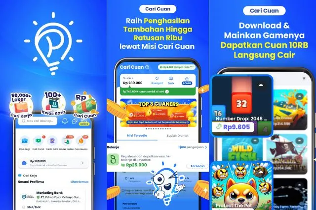 6 Aplikasi Penghasil Uang Tanpa Modal yang Aman dan Legal 8 cari cuan pintarnya