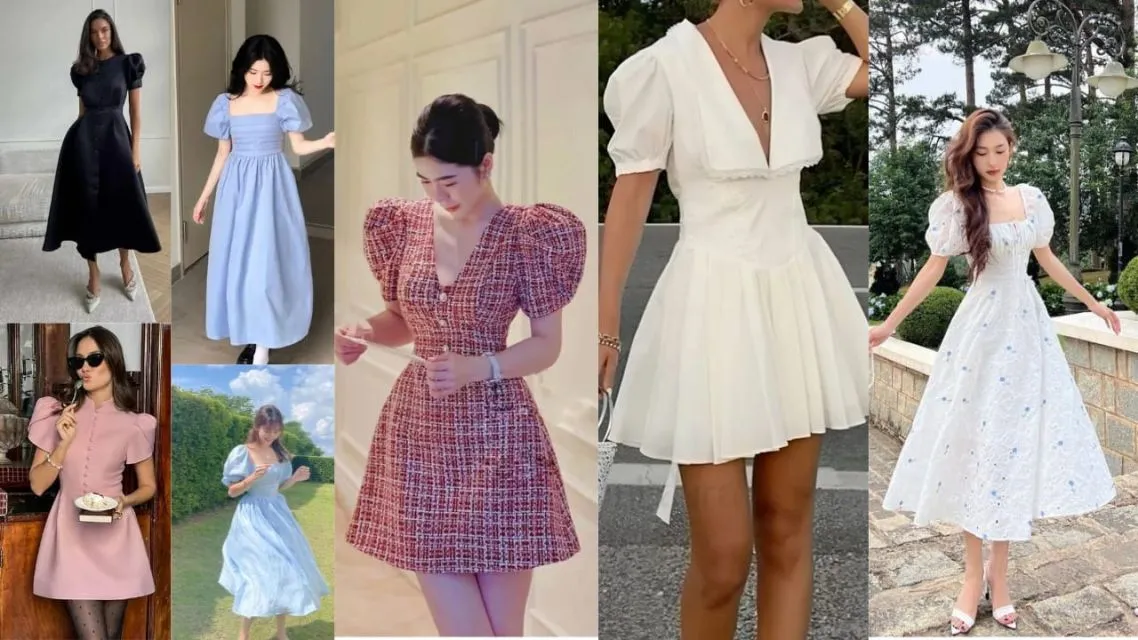 11 Inspirasi Christmas Outfit 2025: Gaya Natal Elegan yang Nggak Harus Merah dan Hijau! 17 Dress dengan lengan puff elegan untuk Natal 2025.