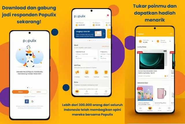 6 Aplikasi Penghasil Uang Tanpa Modal yang Aman dan Legal 10 populix survey