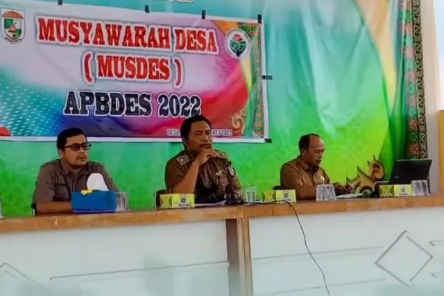 sambutan kepala desa dalam rapat
