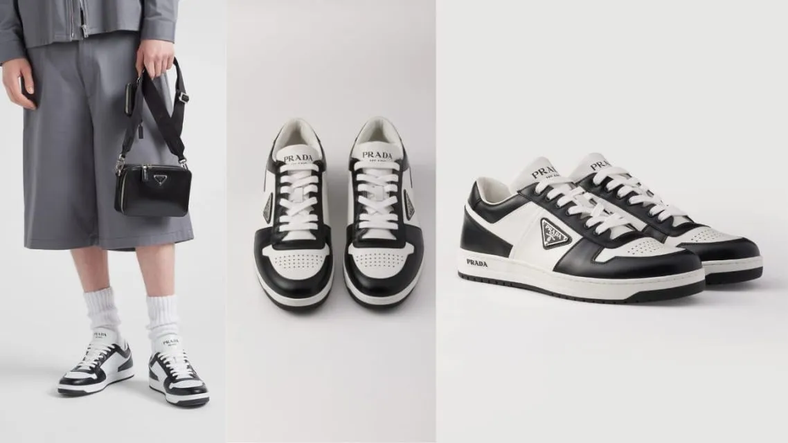 Sepatu Branded Wanita Terbaik 2025: 17 Rekomendasi Elegan & Timeless untuk Fashionista 21 Prada Downtown Leather Sneaker