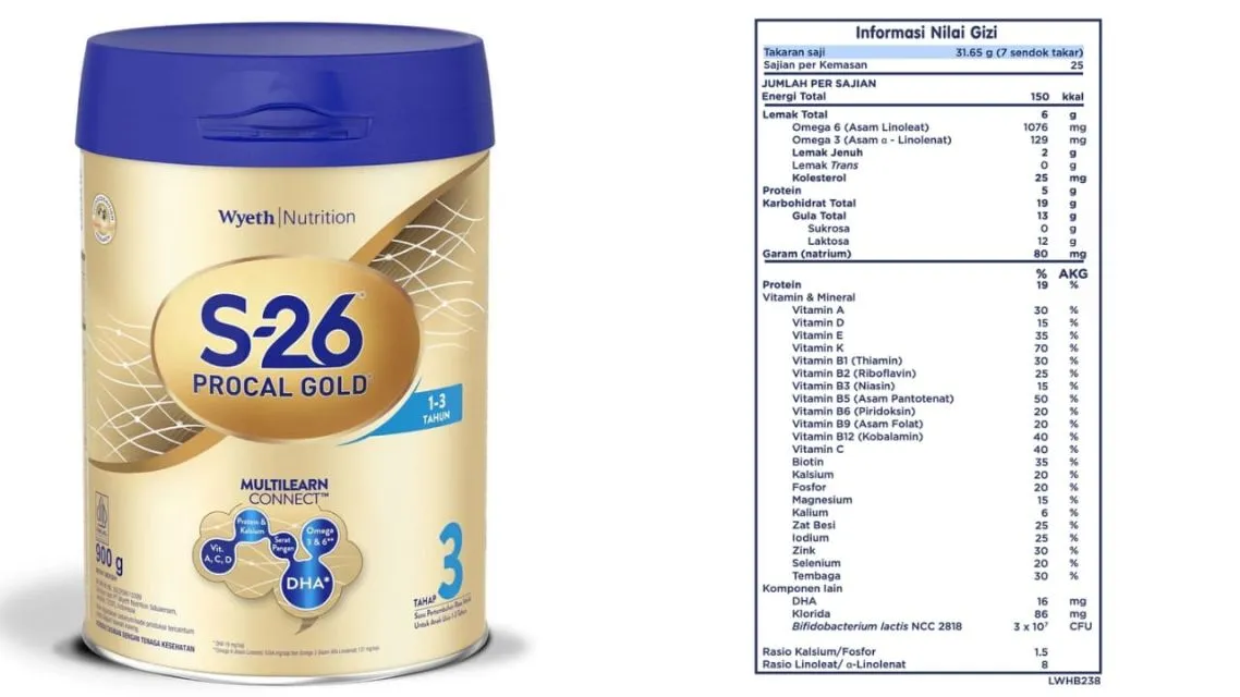 11 Rekomendasi Susu Formula Rendah Gula yang Paling Aman untuk Bayi—Pilihan Smart Mom 2025 14 Susu formula rendah gula S-26 Procal Gold