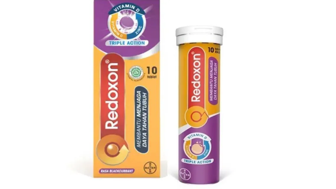 Super Ampuh!12 Pilihan Vitamin untuk Daya Tahan Tubuh di Musim Hujan 22 Redoxon Zinc Effervescent Blackcurrant (C + Zinc + D)