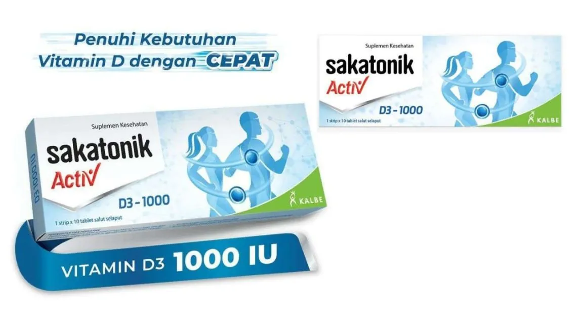 Super Ampuh!12 Pilihan Vitamin untuk Daya Tahan Tubuh di Musim Hujan 16 Sakatonik Activ D3 1.000 IU