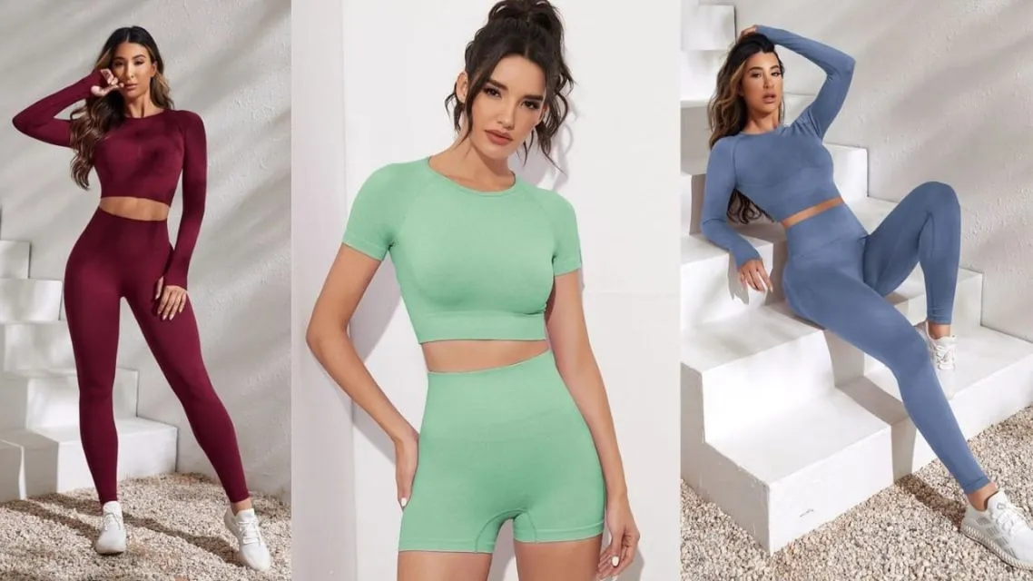 9 Rekomendasi Outfit Gym Wanita yang Nyaman, Stylish, dan Bikin Makin Percaya Diri 14 Outfit Gym Wanita Seamless Set