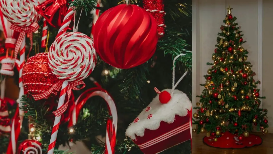 9 Ide Hiasan Pohon Natal Kreatif untuk Natalmu Lebih Berwarna 11 Hiasan Pohon Natal Tema âCandy Christmasâ