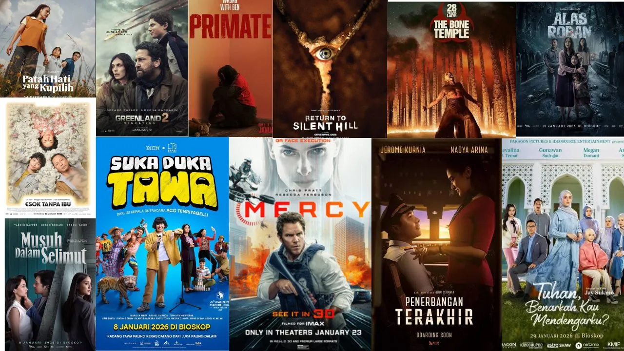 Rekomendasi Film Bioskop Januari 2026: 17 Film Paling Dinanti, dari Horor Brutal sampai Drama Bikin Nangis