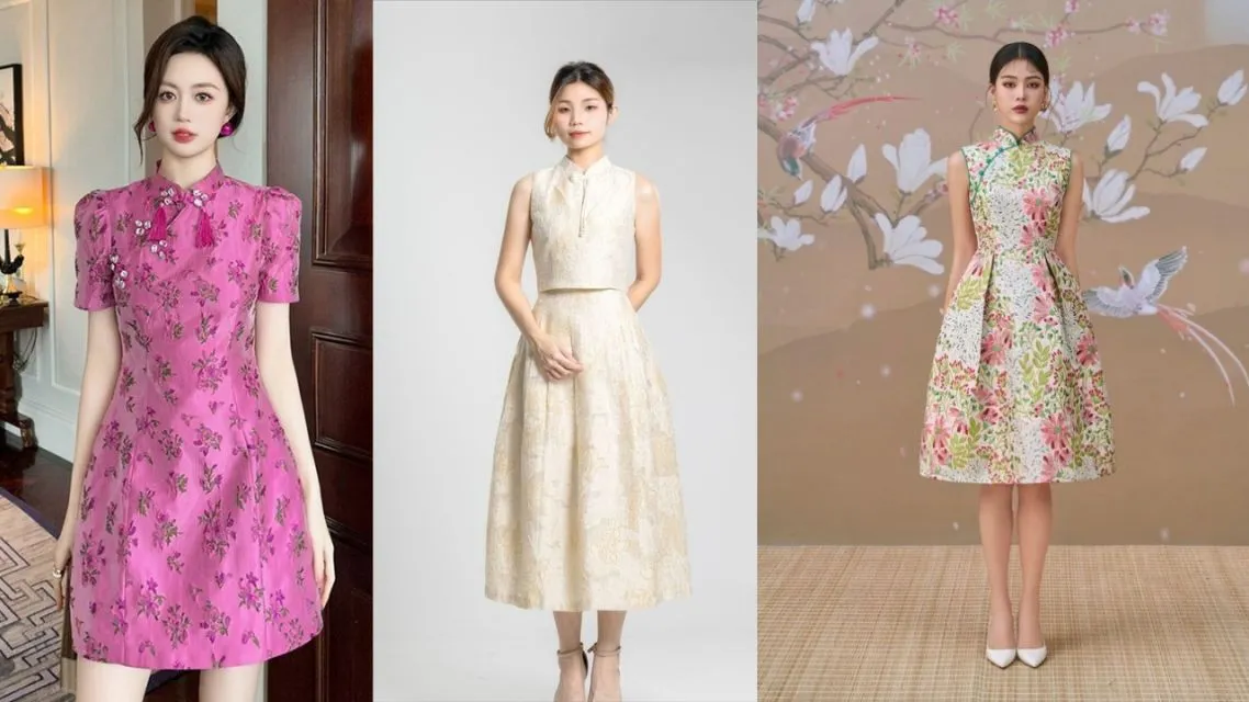 12 Inspirasi Cheongsam Modern Nggak Harus Merah Klasik, Tetap Meriah dan Bermakna 24 Cheongsam A-Line Casual Chic