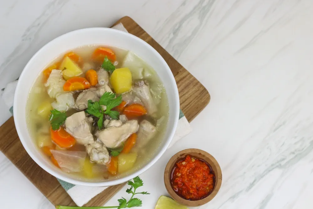 Sop,Ayam,Or,Chicken,Vegetables,Soup,,Indonesian,Popular,Chicken,Soup