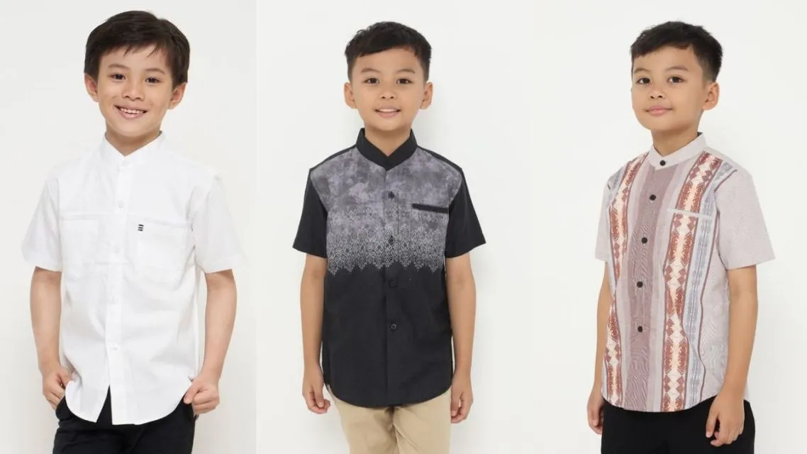 10 Baju Lebaran Anak Laki-Laki Stylish, Bikin Si Kecil Ganteng Maksimal 18 Koko dengan Detail Kantong Modern