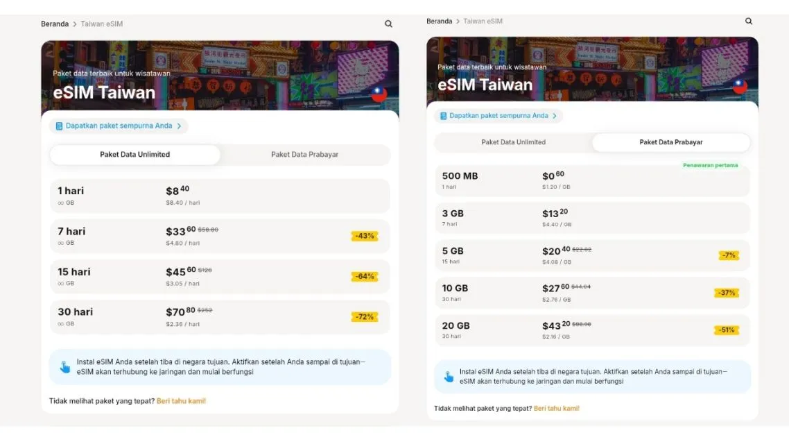 Negara 5: Taiwan (5 hari, Taipei dan Jiufen)