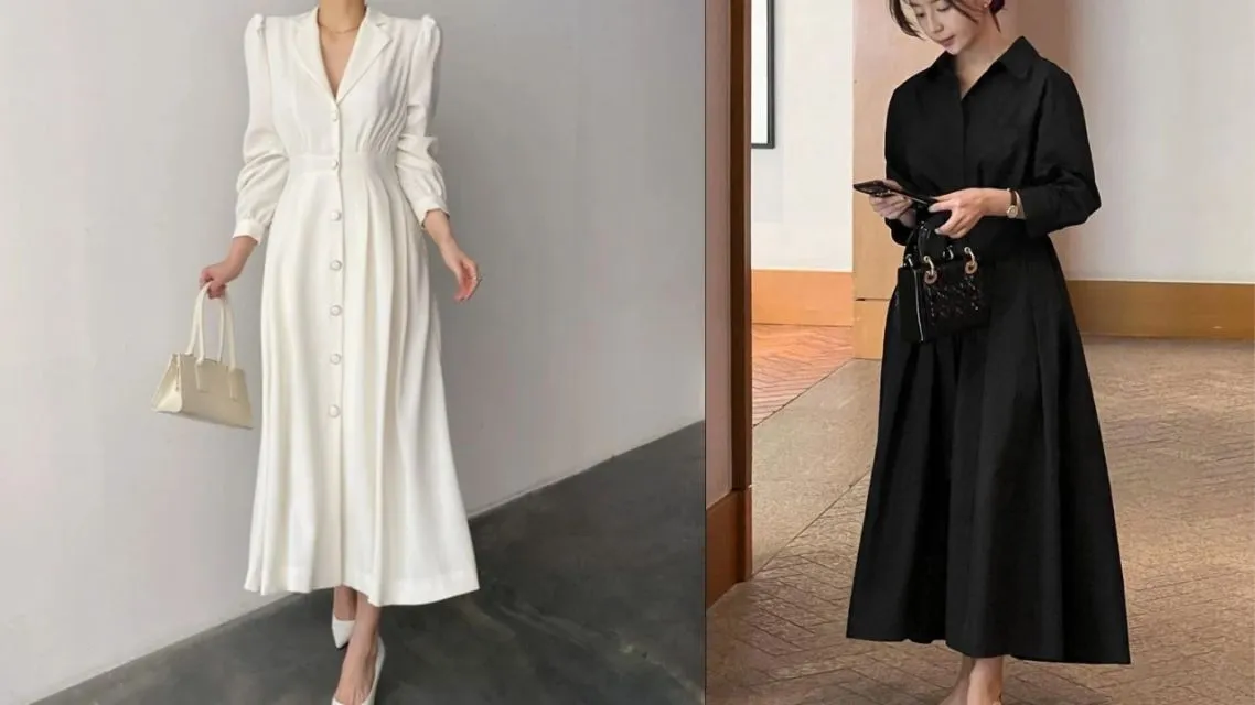 12 Inspirasi Outfit Jumat Agung Wanita yang Sopan dan Elegan Anti Saltum untuk Ibadah 16 Anggun Tertutup â Dress Lengan Panjang