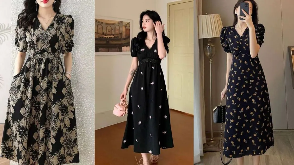 12 Inspirasi Outfit Jumat Agung Wanita yang Sopan dan Elegan Anti Saltum untuk Ibadah 18 Feminim Tenang â Dress Floral Gelap