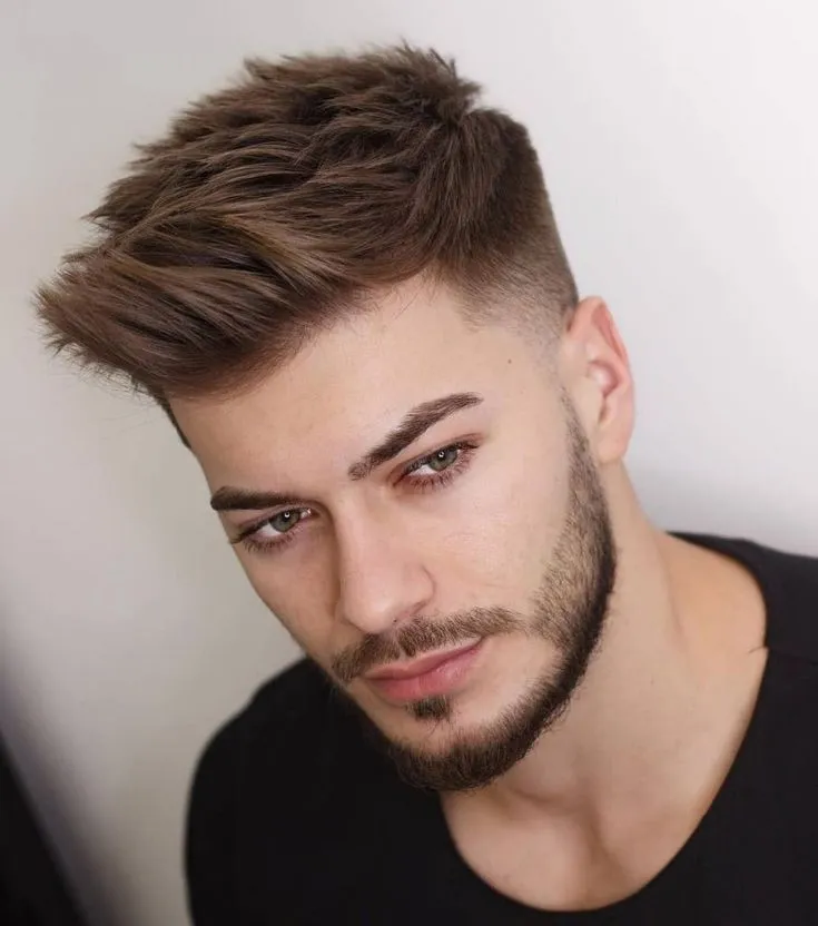 hipwee-Mid-Fade-with-Brushed-Up-Top-Haircut-for-Men-Thin-Hair