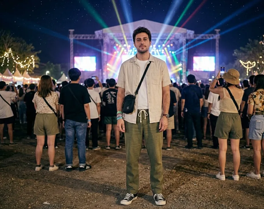 hipwee- Kemeja linen lengan pendek + drawstring trousers