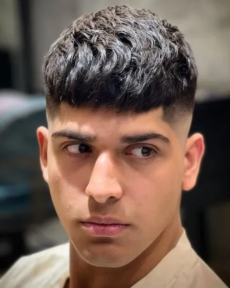 low fade textured crop