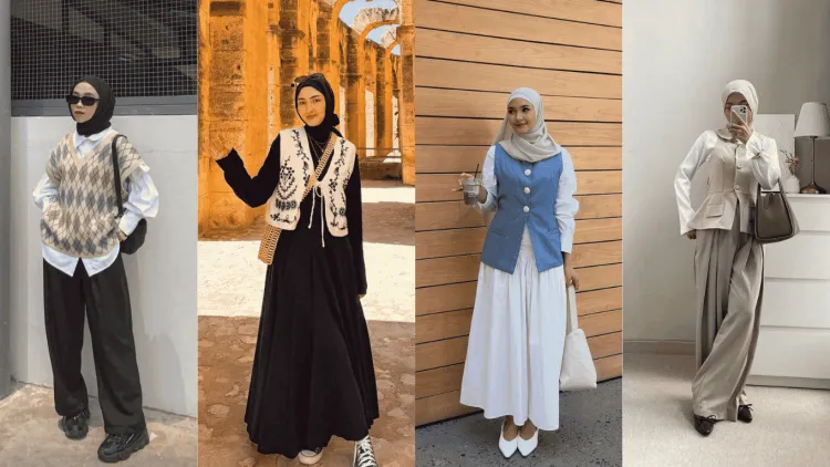 9 OOTD Vest Hijab yang Simpel tapi Stylish, Bikin Look Makin On Point!