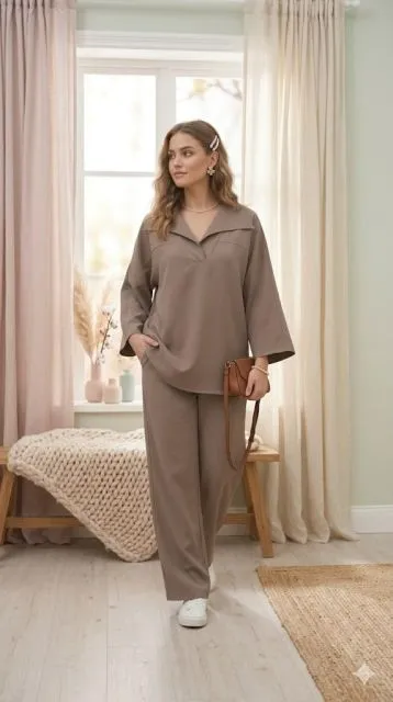 taupe monochrome co-ord set