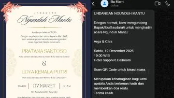 5 Contoh Undangan Ngunduh Mantu Simple dan Modern