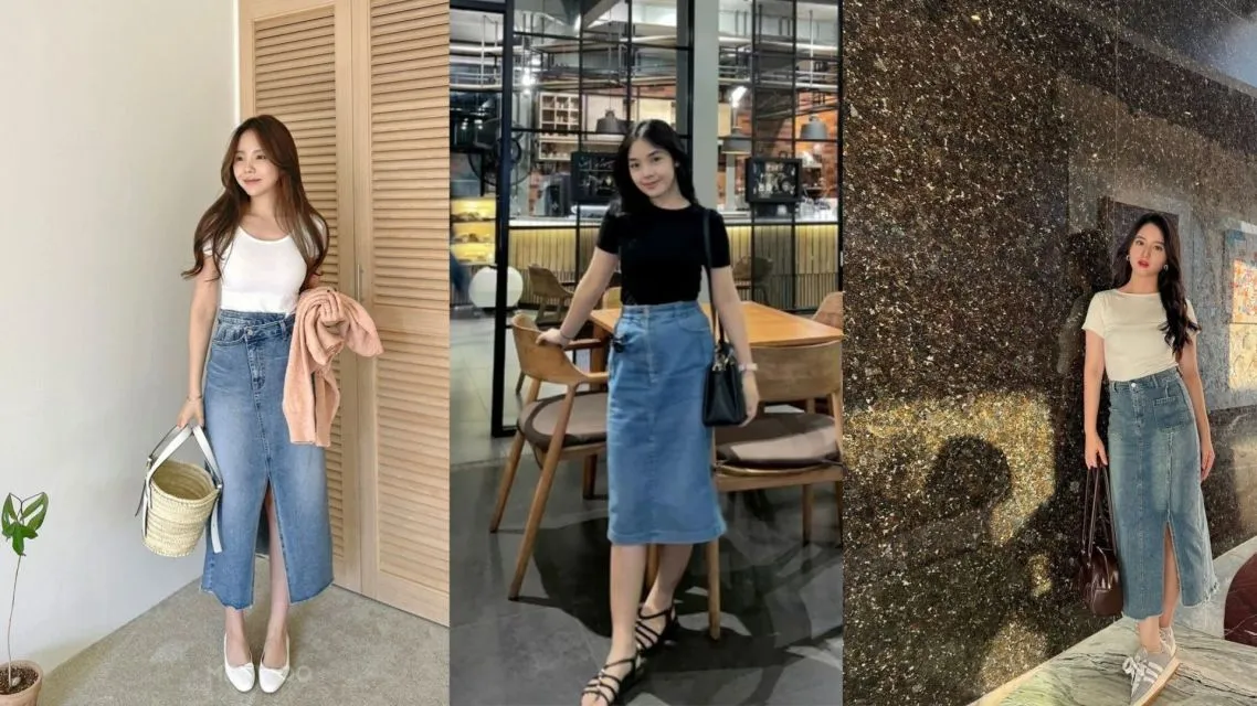 12 Inspirasi OOTD Rok Jeans yang Stylish dan Kekinian untuk Semua Bentuk Tubuh 23 ootd rok jeans
