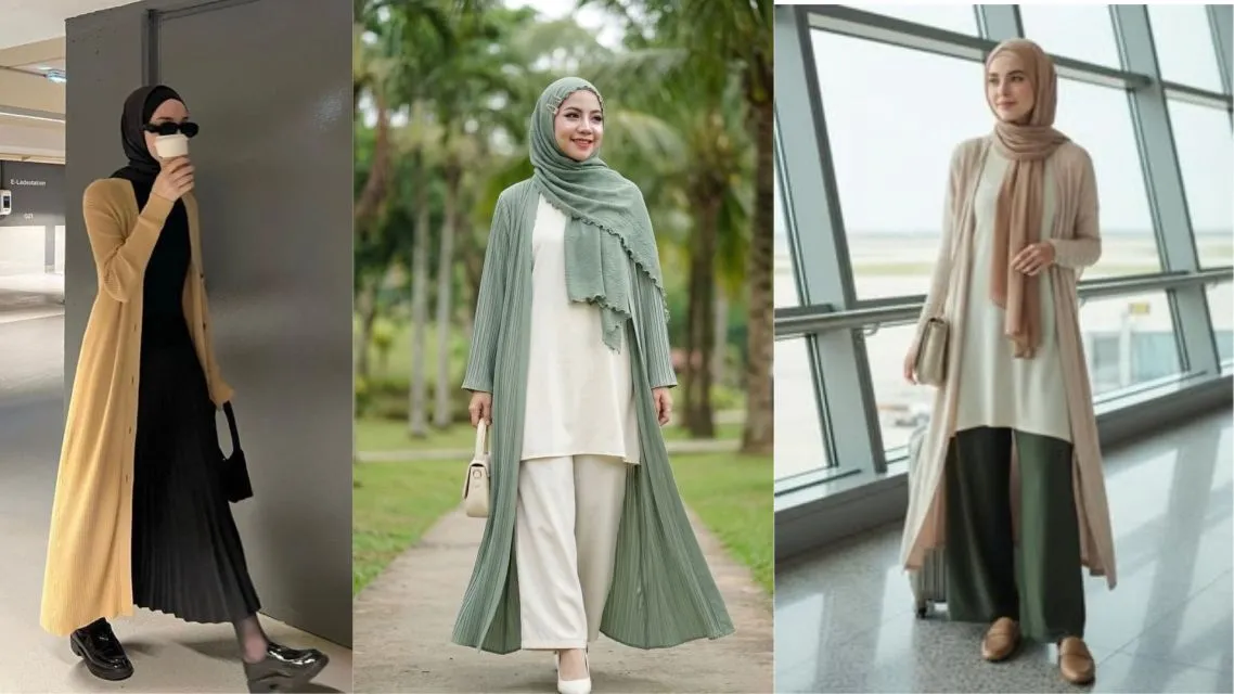 15 Outfit Kantor Wanita Hijab yang Elegan, Modern, dan Bikin Penampilan Makin Profesional 30 Outfit kantir wanita hijab (14)