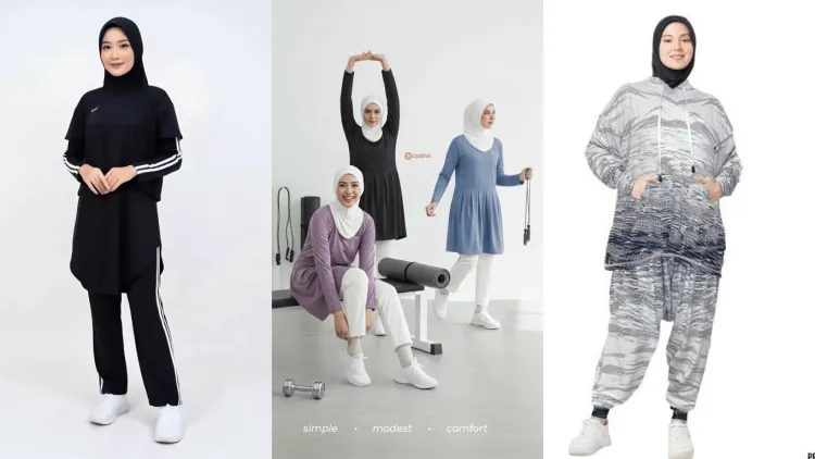 7 Outfit Senam Hijab yang Nyaman, Adem, dan Nggak Terlalu Ngepress di Badan!