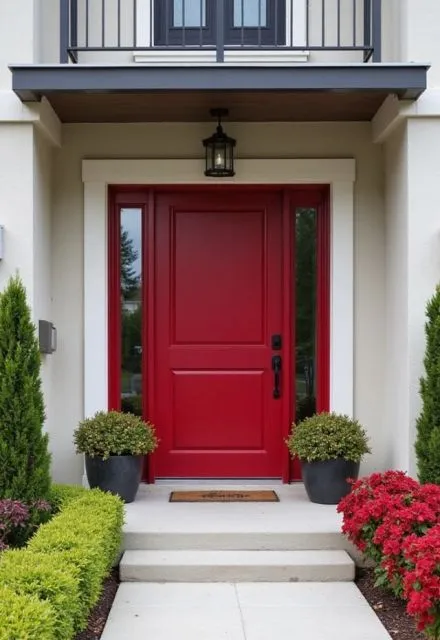 pintu warna red wine