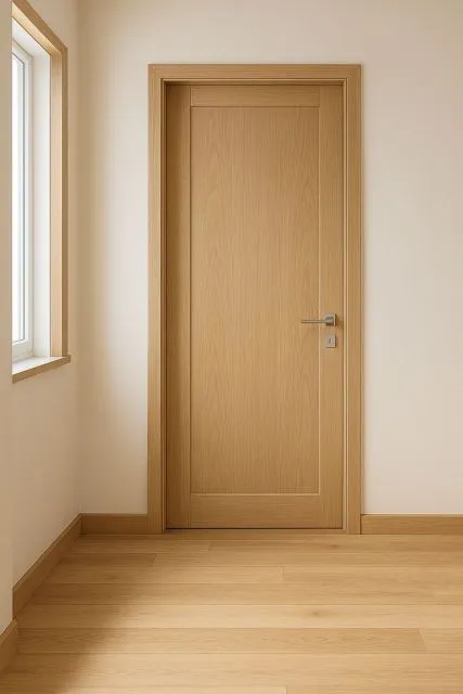 pintu warna teak
