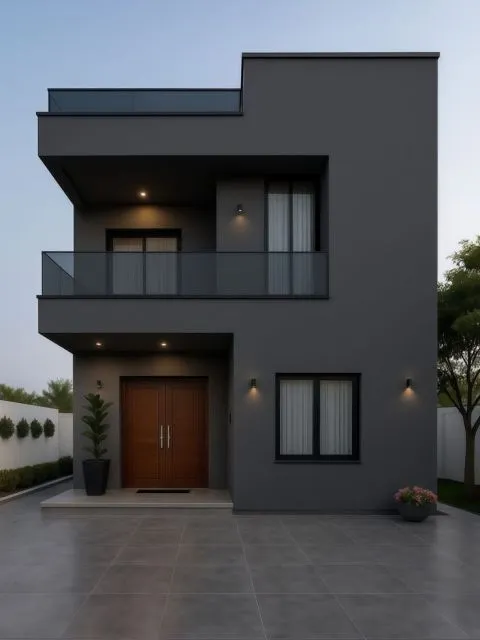 rumah warna charcoal