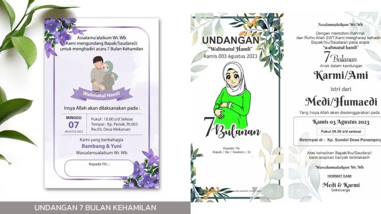 5 Contoh Undangan 7 Bulanan yang Sopan, Hangat, dan Mudah Ditiru
