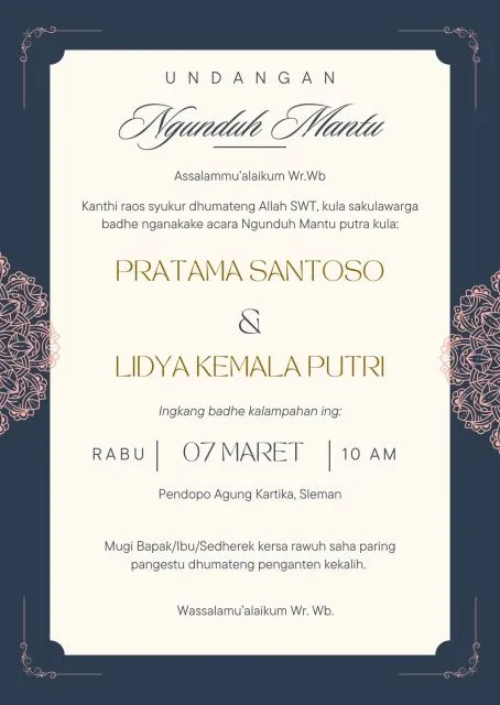 undangan acara ngunduh mantu bahasa jawa