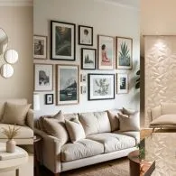 7 Hiasan Dinding Ruang Tamu Mewah untuk Interior Estetik