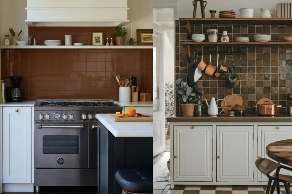 11 Inspirasi Warna Keramik Dinding Dapur yang Bagus dan Stylish agar Dapur Makin Estetik 21 hipwee-Coffee Brown, Cokelat Tua yang Hangat dan Berkarakter