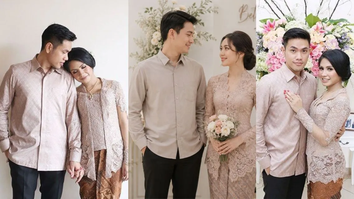 15 Inspirasi Baju Tunangan Sederhana Couple yang Elegan, Siap Ditiru 18 Baju tunangan sederhana (2)