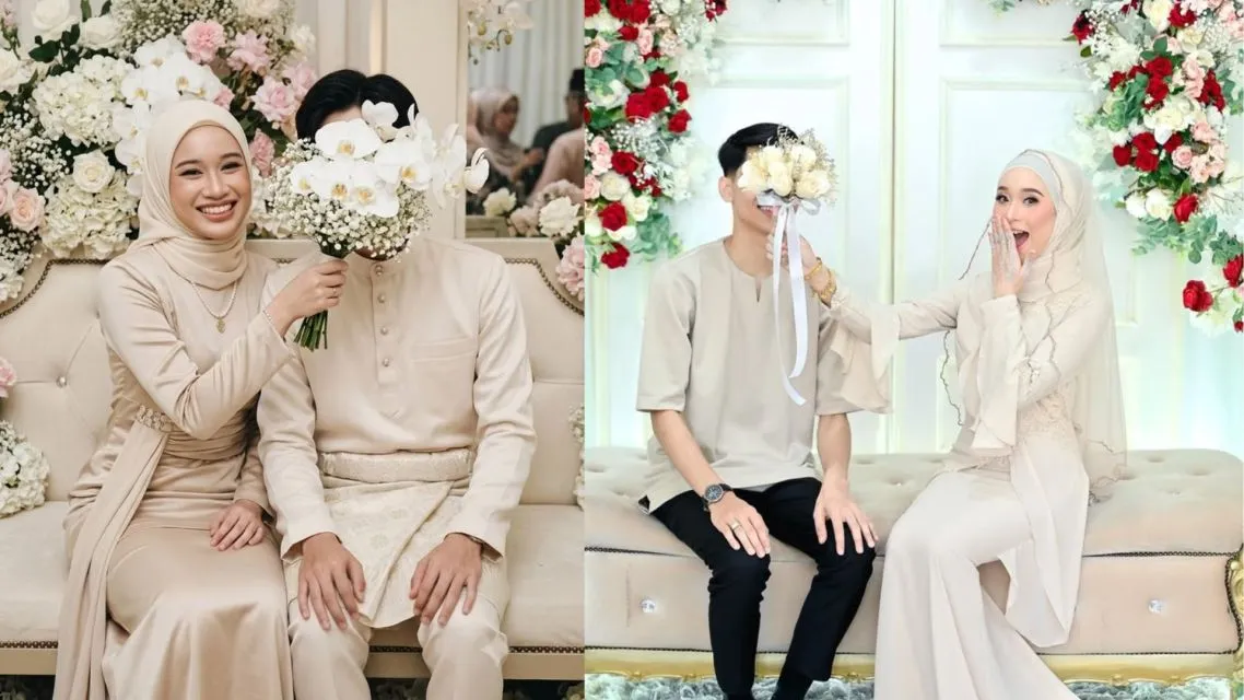 15 Inspirasi Baju Tunangan Sederhana Couple yang Elegan, Siap Ditiru 20 Baju Tunangan sederhana (4)