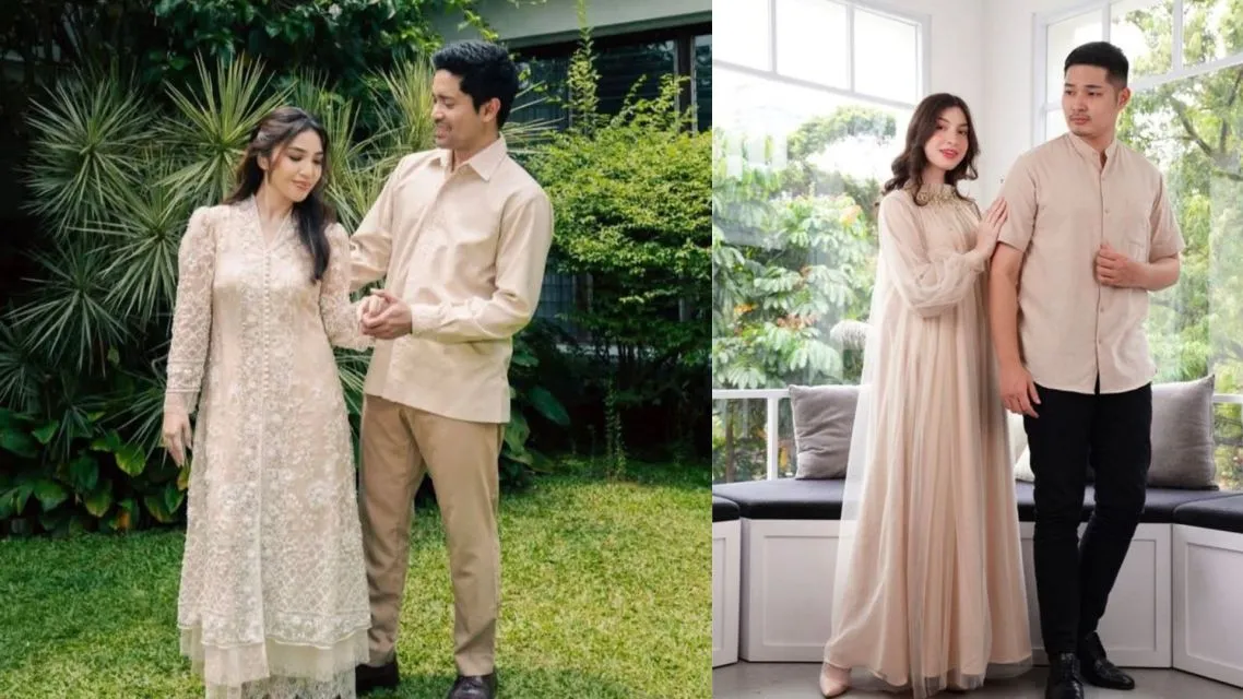 15 Inspirasi Baju Tunangan Sederhana Couple yang Elegan, Siap Ditiru 23 Baju tunangan sederhana (7)