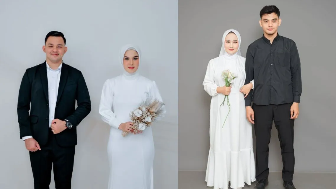 15 Inspirasi Baju Tunangan Sederhana Couple yang Elegan, Siap Ditiru 29 Baju tunangan sederhana (13)