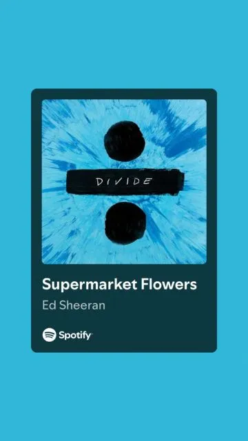 11 Lagu untuk Orang Meninggal, Cocok untuk Mengenang Orang Tersayang 16 hipwee-Lagu untuk orang Meninggal Ed Sheeran - Supermarket Flowers