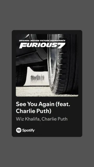 11 Lagu untuk Orang Meninggal, Cocok untuk Mengenang Orang Tersayang 14 hipwee-Lagu untuk orang meninggal Charlie Puth feat. Wizz Khalifa See You Again