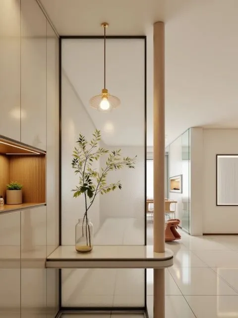 10 Sekat Ruang Tamu Minimalis yang Estetik dan Fungsional 13 frosted glass living room