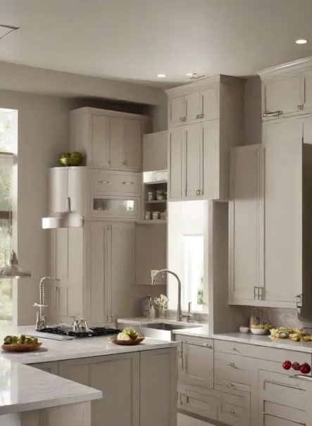 10 Warna Cat Dapur yang Bagus dan Memberi Kesan Nyaman 15 greige kitchen