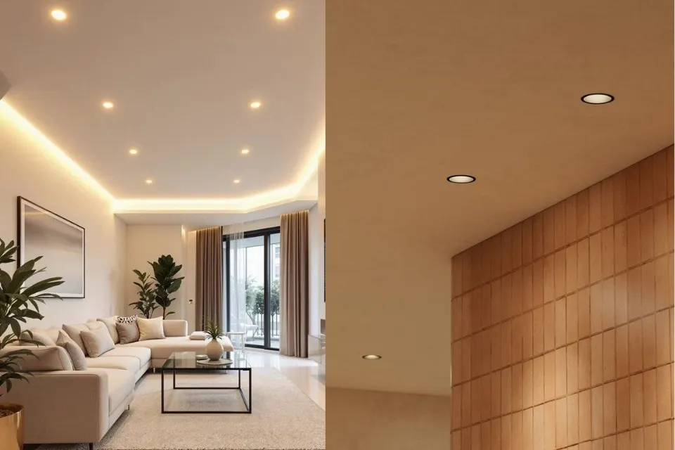 11 Model Lampu Ruang Tamu Minimalis Terbaru yang Bikin Ruangan Makin Estetik 19 lampu ruang tamu led downlight tertanam